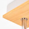 Olaris Deckenleuchte Chrom, Grau, Naturfarben, 2-flammig