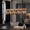 Koyoto Hängeleuchte Glas 15 cm Naturfarben, Schwarz, 5-flammig