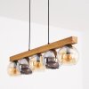 Koyoto Hängeleuchte Glas 15 cm Naturfarben, Schwarz, 5-flammig