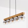 Koyoto Hängeleuchte Glas 15 cm Naturfarben, Schwarz, 5-flammig
