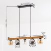 Koyoto Hängeleuchte Glas 15 cm Naturfarben, Schwarz, 5-flammig