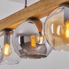 Koyoto Hängeleuchte Glas 15 cm Naturfarben, Schwarz, 5-flammig