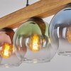 Koyoto Hängeleuchte Glas 15 cm Naturfarben, Schwarz, 5-flammig