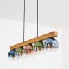 Koyoto Hängeleuchte Glas 15 cm Naturfarben, Schwarz, 5-flammig