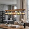 Koyoto Hängeleuchte Glas 15 cm Naturfarben, Schwarz, 5-flammig