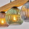 Koyoto Hängeleuchte Glas 15 cm Naturfarben, Schwarz, 5-flammig