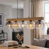 Koyoto Hängeleuchte Glas 15 cm Naturfarben, Schwarz, 5-flammig
