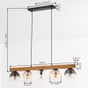 Koyoto Hängeleuchte Glas 15 cm Naturfarben, Schwarz, 5-flammig