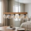 Koyoto Hängeleuchte Glas 15 cm Naturfarben, Schwarz, 5-flammig
