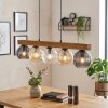 Koyoto Hängeleuchte Glas 15 cm Naturfarben, Schwarz, 5-flammig