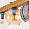 Koyoto Hängeleuchte Glas 15 cm Naturfarben, Schwarz, 5-flammig