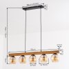 Koyoto Hängeleuchte Glas 15 cm Naturfarben, Schwarz, 5-flammig