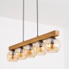 Koyoto Hängeleuchte Glas 15 cm Naturfarben, Schwarz, 5-flammig