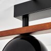 Chauplane Deckenleuchte Dunkelbraun, Naturfarben, Schwarz, 4-flammig