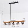 Ripoll Hängeleuchte Glas 15 cm Naturfarben, Schwarz, 5-flammig