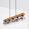 Ripoll Hängeleuchte Glas 15 cm Naturfarben, Schwarz, 5-flammig