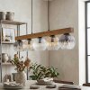 Ripoll Hängeleuchte Glas 15 cm Naturfarben, Schwarz, 5-flammig