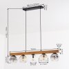 Ripoll Hängeleuchte Glas 15 cm Naturfarben, Schwarz, 5-flammig