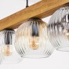 Ripoll Hängeleuchte Glas 15 cm Naturfarben, Schwarz, 5-flammig