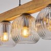 Ripoll Hängeleuchte Glas 15 cm Naturfarben, Schwarz, 5-flammig