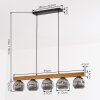 Ripoll Hängeleuchte Glas 15 cm Naturfarben, Schwarz, 5-flammig