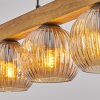 Ripoll Hängeleuchte Glas 15 cm Naturfarben, Schwarz, 5-flammig