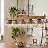 Ripoll Hängeleuchte Glas 15 cm Naturfarben, Schwarz, 5-flammig