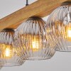 Ripoll Hängeleuchte Glas 15 cm Naturfarben, Schwarz, 5-flammig