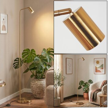 Karel Stehleuchte Messing, 1-flammig