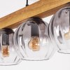 Koyoto Hängeleuchte Glas 15 cm Naturfarben, Schwarz, 5-flammig