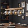 Ripoll Hängeleuchte Glas 15 cm Naturfarben, Schwarz, 4-flammig
