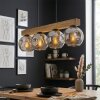 Ripoll Hängeleuchte Glas 15 cm Naturfarben, Schwarz, 4-flammig