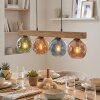 Ripoll Hängeleuchte Glas 15 cm Naturfarben, Schwarz, 4-flammig