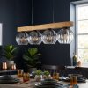Koyoto Hängeleuchte Glas 15 cm Naturfarben, Schwarz, 4-flammig