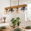 Koyoto Hängeleuchte Glas 15 cm Naturfarben, Schwarz, 4-flammig