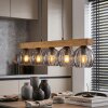 Koyoto Hängeleuchte Glas 15 cm Naturfarben, Schwarz, 5-flammig