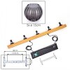 Koyoto Hängeleuchte Glas 15 cm Naturfarben, Schwarz, 5-flammig