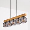 Koyoto Hängeleuchte Glas 15 cm Naturfarben, Schwarz, 5-flammig