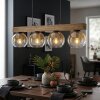 Koyoto Hängeleuchte Glas 15 cm Naturfarben, Schwarz, 4-flammig