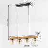 Koyoto Hängeleuchte Glas 15 cm Naturfarben, Schwarz, 4-flammig