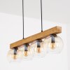 Koyoto Hängeleuchte Glas 15 cm Naturfarben, Schwarz, 4-flammig