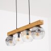 Ripoll Hängeleuchte Glas 15 cm Naturfarben, Schwarz, 4-flammig