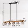 Ripoll Hängeleuchte Glas 15 cm Naturfarben, Schwarz, 5-flammig