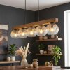 Ripoll Hängeleuchte Glas 15 cm Naturfarben, Schwarz, 5-flammig