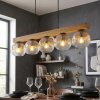 Ripoll Hängeleuchte Glas 15 cm Naturfarben, Schwarz, 5-flammig