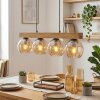 Koyoto Hängeleuchte Glas 15 cm Naturfarben, Schwarz, 4-flammig