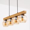 Koyoto Hängeleuchte Glas 15 cm Naturfarben, Schwarz, 4-flammig