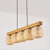 Basto Hängeleuchte 15 cm Naturfarben, Schwarz, 5-flammig