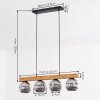 Ripoll Hängeleuchte Glas 15 cm Naturfarben, Schwarz, 4-flammig