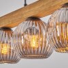 Ripoll Hängeleuchte Glas 15 cm Naturfarben, Schwarz, 4-flammig